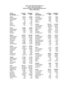 April 1, 2024 Population of Cities, Towns and Counties.